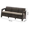Sofa ogrodowa KETER Corfu II Max Love - OAT 258947 Brązowy Kolor Brązowy