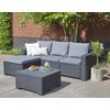Zestaw mebli ogrodowych KETER California Chaise Longue 256622 Grafitowy Rodzaj Podnóżek
