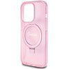 Etui GUESS Ring Stand Script Glitter MagSafe do Apple iPhone 15 Pro Różowy Typ Etui z podstawką