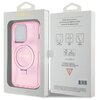 Etui GUESS Ring Stand Script Glitter MagSafe do Apple iPhone 15 Pro Różowy Marka telefonu Apple