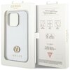 Etui GUESS 4G Strass Metal Logo do Apple iPhone 15 Pro Srebrny Marka telefonu Apple