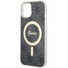 Etui GUESS 4G MagSafe do Apple iPhone 15 Czarny Dominujący kolor Czarny