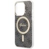 Etui GUESS 4G MagSafe do Apple iPhone 15 Pro Czarny Dominujący kolor Czarny