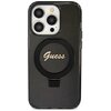 Etui GUESS Ring Stand Script Glitter MagSafe do Apple iPhone 15 Pro Max Czarny Seria telefonu iPhone