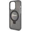 Etui GUESS Ring Stand Script Glitter MagSafe do Apple iPhone 15 Pro Max Czarny Typ Etui z podstawką
