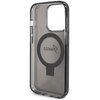 Etui GUESS Ring Stand Script Glitter MagSafe do Apple iPhone 15 Pro Max Czarny Gwarancja 24 miesiące