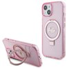 Etui GUESS Ring Stand Script Glitter MagSafe do Apple iPhone 15 Plus Różowy Kompatybilność Apple iPhone 15 Plus