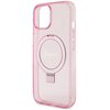 Etui GUESS Ring Stand Script Glitter MagSafe do Apple iPhone 15 Plus Różowy Typ Etui z podstawką