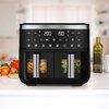Frytkownica beztłuszczowa TESLA AirCook Dualzone Q450 XXL Czarno-srebrny Air Fryer Funkcje dodatkowe 8 automatycznych programów