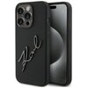 Etui KARL LAGERFELD Silicone Karl Script do Apple iPhone 15 Pro Czarny