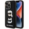 Etui KARL LAGERFELD Silicone Karl & Choupette Heads do Apple iPhone 15 Pro Czarny