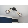 Lampa sufitowa GLOBO Xara I 54802S-2AB Czarno-złoty Zasilanie Sieciowe
