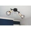 Lampa sufitowa GLOBO Xara I 54802S-2AB Czarny Zasilanie Sieciowe