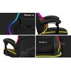 Fotel HUZARO Force 4.4 RGB Czarny Kolor Czarny
