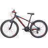Rower młodzieżowy INDIANA X-Pulser 2.4 24 cale dla chłopca Czarno-czerwono-niebieski Rozmiar ramy [cal] 13