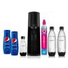 Saturator SODASTREAM Terra Czarny + 3 butelki + 2 syropy Pepsi Koszt za litr wody gazowanej 0,67 zł *