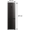 Lodówka MIDEA MDRB521MGA28O No Frost 201cm Stalowo-szary Kolor / wykończenie boków Stalowo-szary