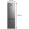 Lodówka MIDEA MDRB489FGE02O No Frost 201cm Inox Funkcje Zmiana kierunku otwierania drzwi, Szybkie chłodzenie, Szybkie zamrażanie