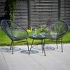 Stolik ogrodowy PATIO Arthur Grafitowy Materiał Szkło