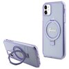 Etui GUESS Ring Stand Script Glitter MagSafe do Apple iPhone 11 Fioletowy Kompatybilność Apple iPhone 11