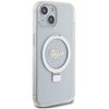 Etui GUESS Ring Stand Script Glitter MagSafe do Apple iPhone 15 Przezroczysty Model telefonu iPhone 15