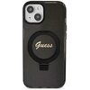 Etui GUESS Ring Stand Script Glitter MagSafe do Apple iPhone 13 Czarny Seria telefonu iPhone