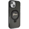 Etui GUESS Ring Stand Script Glitter MagSafe do Apple iPhone 13 Czarny Model telefonu iPhone 13