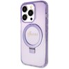 Etui GUESS Ring Stand Script Glitter MagSafe do Apple iPhone 13 Pro Max Fioletowy