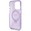 Etui GUESS Ring Stand Script Glitter MagSafe do Apple iPhone 13 Pro Max Fioletowy Gwarancja 24 miesiące