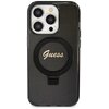 Etui GUESS Ring Stand Script Glitter MagSafe do Apple iPhone 14 Pro Max Czarny Seria telefonu iPhone