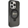 Etui GUESS Ring Stand Script Glitter MagSafe do Apple iPhone 14 Pro Max Czarny Model telefonu iPhone 14 Pro Max