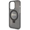 Etui GUESS Ring Stand Script Glitter MagSafe do Apple iPhone 14 Pro Max Czarny Typ Etui z podstawką