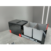 U Sortownik odpadów FRANKE Cube 134.0055.286 2x18L Montaż W narożnej szafce zlewozmywakowej