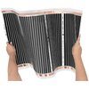 Folia grzewcza na podczerwień MISSION AIR Black Silver PTC 160W/m2 16m² szer. 50cm + regulator Taurus Czarny Zawartość zestawu Taśma montażowa samoprzylepna