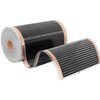 Folia grzewcza na podczerwień MISSION AIR Black Silver PTC 160W/m2 28m² szer. 50cm + regulator Taurus Czarny Zawartość zestawu 1 x podłogowy czujnik temperatury NTC