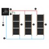 Folia grzewcza na podczerwień MISSION AIR MAL-160 W/m2 Black Silver PTC 2m2 (2m x 100cm) + regulator Libra Czarny Wi-Fi Zawartość zestawu Przewody zasilające 2,5 mm² w dwóch kolorach
