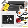 Folia grzewcza na podczerwień MISSION AIR 160 W/m2 Black Silver PTC 3m2 (3m x 100cm) + regulator Libra Biały Wi-Fi