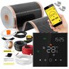 Folia grzewcza na podczerwień MISSION AIR Black Silver PTC 160W/m2 16m² szer. 50cm + regulator Leo Czarny Wi-Fi