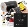 Folia grzewcza na podczerwień MISSION AIR Black Silver PTC 160W/m2 18m² szer. 50cm + regulator Leo Czarny Wi-Fi
