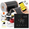 Folia grzewcza na podczerwień MISSION AIR Black Silver PTC 160W/m2 26m² szer. 50cm + regulator Leo Czarny Wi-Fi