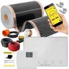 Folia grzewcza pod panele MISSION AIR MAL-160 W/m2 Black Silver 5 m2 (10 m x 50 cm) + regulator Gemini Biały WiFi