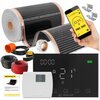 Folia grzewcza na podczerwień MISSION AIR Black Silver PTC 160W/m2 12m² szer. 50cm + regulator Gemini Czarny Wi-Fi