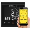 Folia grzewcza na podczerwień MISSION AIR Black Silver PTC 160W/m2 12m² szer. 50cm + regulator Libra Czarny Wi-Fi Zawartość zestawu 1 x podłogowy czujnik temperatury NTC