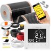 Folia grzewcza na podczerwień MISSION AIR Black Silver PTC 160W/m2 14m² szer. 50cm + regulator Libra Biały Wi-Fi