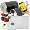 Folia grzewcza na podczerwień MISSION AIR Black Silver PTC 160W/m2 14m² szer. 50cm + regulator Gemini Biały Wi-Fi