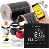 Folia grzewcza pod panele MISSION AIR MAL-160 W/m2 Black Silver 2.5 m2 (5 m x 50 cm) + regulator Libra Czarny WiFi Załączona dokumentacja Instrukcja obsługi w języku polskim