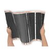 Folia grzewcza pod panele MISSION AIR MAL-160 W/m2 Black Silver 5m2 (10m x 50cm) + regulator Leo Biały Wi-Fi Zawartość zestawu 1 x podłogowy czujnik temperatury NTC