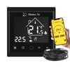 Folia grzewcza na podczerwień MISSION AIR 160 W/m2 Black Gold 5 m2 (10 m x 50 cm) + regulator Libra Czarny WiFi Zawartość zestawu Peszel karbowany ochronny o długości 2 m do przewodów zasilających