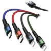 Kabel USB - Lighting/Lighting/Micro USB/USB-C USAMS Fast Charging 10W 1.2 m Czarny