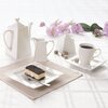 Talerz AMBITION Kubiko 16.5 x 16.5 cm Biały Wykonanie Porcelana